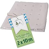 TTL Garden 10x2m PE Frühbeetfolie gelocht 20g/m² - transparente Gartenfolie für Folientunnel Anzuchtfolie Frühbeet & Hochbeet Wachstumsfolie Wärme Schutz vor Regen, Wind Frost